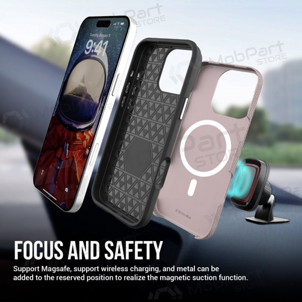 Suojakuori Perfectionists Triangle Mag Case Apple iPhone 12 Pro Max rožinio aukso Suojakuori Perfectionists Triangle Mag Case Apple iPhone 12 Pro Max rožinio aukso