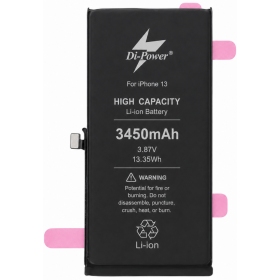 Akumuliatorius "Di-Power" (lisääntynyt kapasiteetti) tarkoitettu  iPhone 13 3450mAh