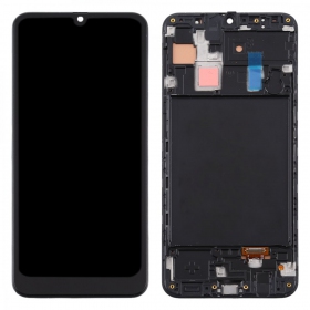 Samsung A305 Galaxy A30 (2019) ekranas (musta) (kehyksellä) (service pack) (alkuperäinen)