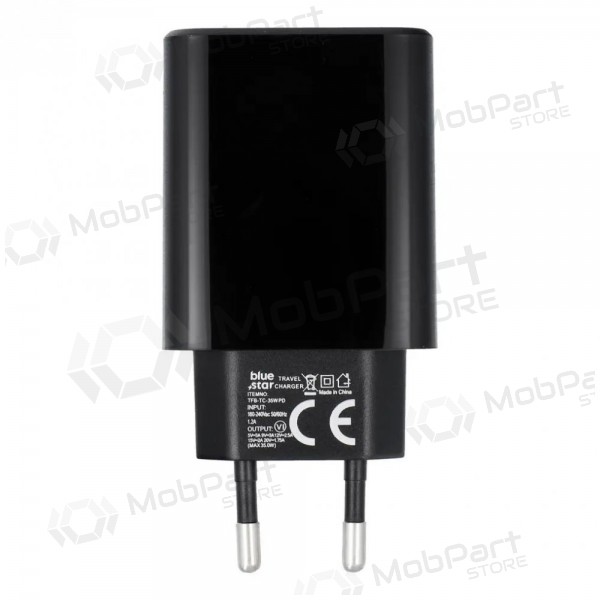 Puhelimen laturi Blue Star 35 W USB-C musta