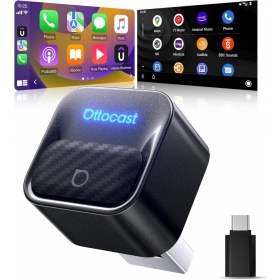 CarPlay-sovitin Ottocast Mini Core langaton Android Auto musta