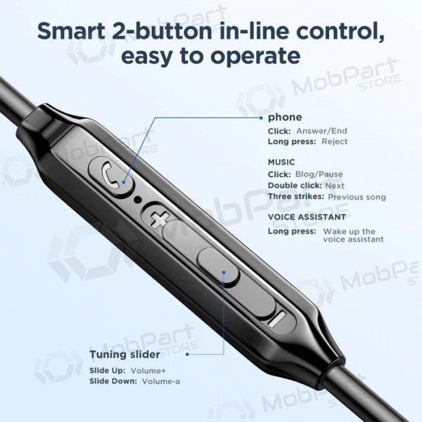 Kuulokkeet Joyroom JR-EW02 3.5mm juodos