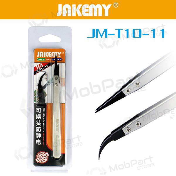 Metallinen antistaattinen pinsetti Jakemy JM-T10-11 ESD (replaceable head)