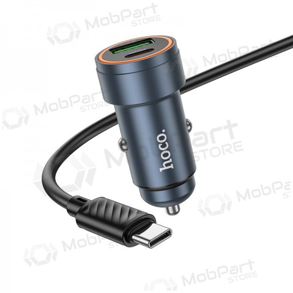 Autolaturi Hoco Z57A 30 W USB-C + USB-A USB-C-kaapelilla 1 m