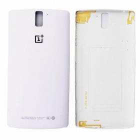 OnePlus One takaakkukansi (valkoinen) (käytetty grade A, alkuperäinen)