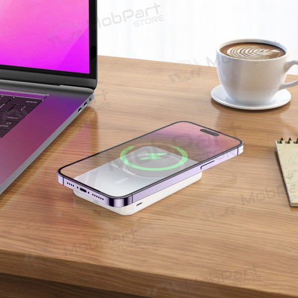 Ulkoinen paristo Power Bank Hoco J109 PD20W Magnetic 5000mAh valkoinen