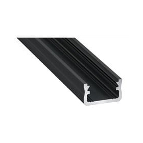 Aliuminis profilis Lumines LED juostoms A (musta, anoduotas, 3m)