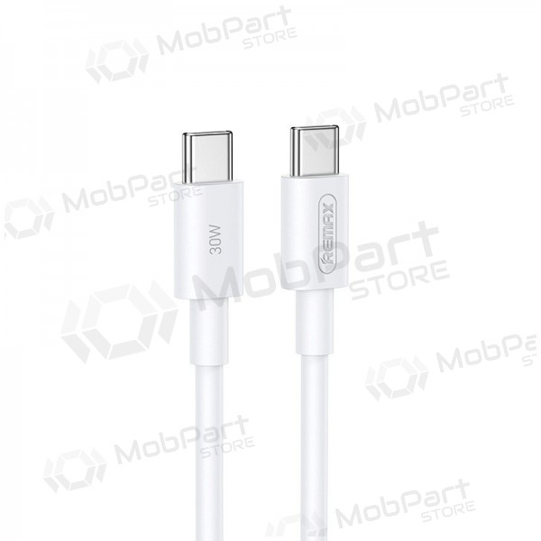 USB kaapeli Remax RC-C021 USB-C to USB-C 30W 2.0m valkoinen