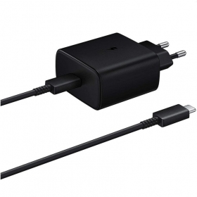 Laturi alkuperäinen Samsung EP-TA845 45W + Type-C kaapeli 25W musta