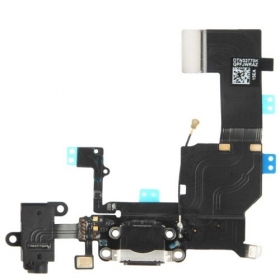 Apple iPhone 5C latauspistorasian ja mikrofonin liitin (latausliitin) (musta)