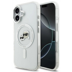 Apple iPhone 17 kotelo - Karl Lagerfeld IML K&CH Heads Metal Frame MagSafe (läpinäkyvä)