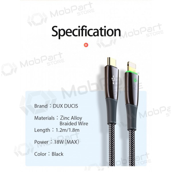 Kaapeli Dux Ducis K-IV PD Type-C - Lightning 1.2m