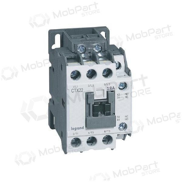 Kontaktori Legrand 416106 (3P, 18A, 1NO/1NC, CTX, 230V)