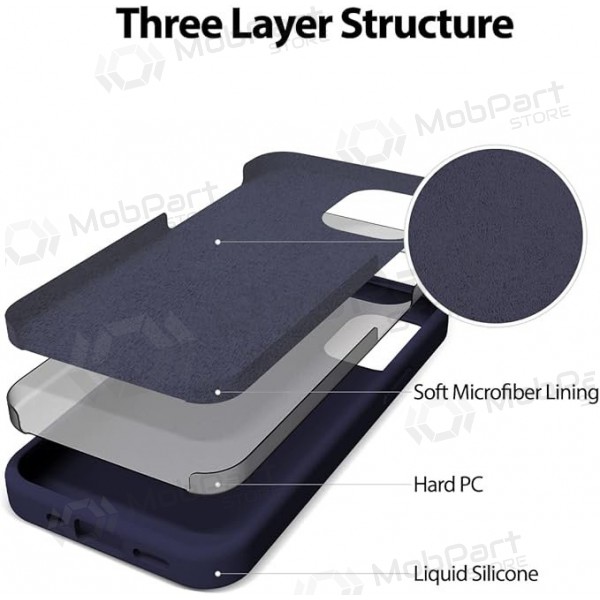 Apple iPhone 11 Pro Max kotelo Mercury - Silicone Case (tummansininen)
