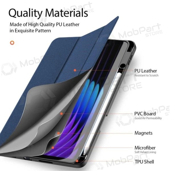 Xiaomi Pad 7, Pad 7 Pro, 8 kotelo - Dux Ducis Domo (tummansininen)