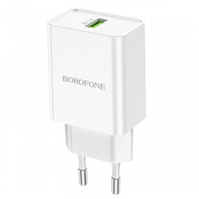 Laturi Borofone BN5 QC 3.0 18W (valkoinen)