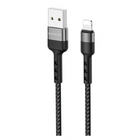 USB kaapeli Borofone BX34 Lightning 1.0m (musta)