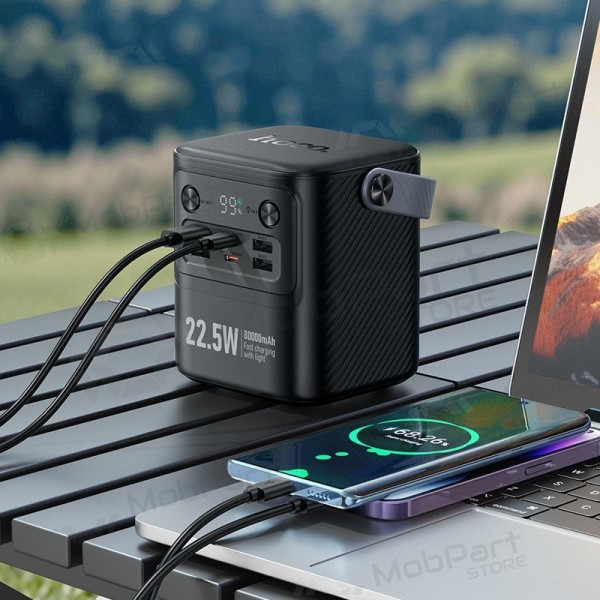 Ulkoinen paristo Power Bank Hoco J152 22.5W+PD20W 80000mAh musta