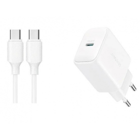 Laturi Joyroom JR-TCF20 USB-C PD20W + USB-C to USB-C cable 1.0m valkoinen
