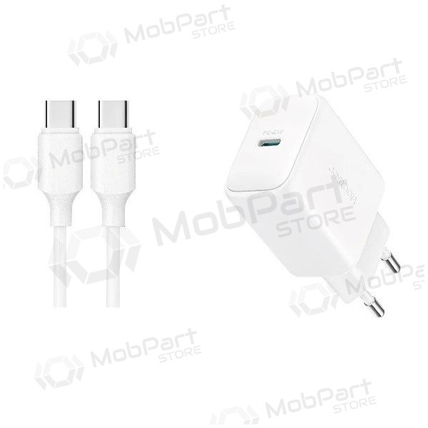 Laturi Joyroom JR-TCF20 USB-C PD20W + USB-C to USB-C cable 1.0m valkoinen
