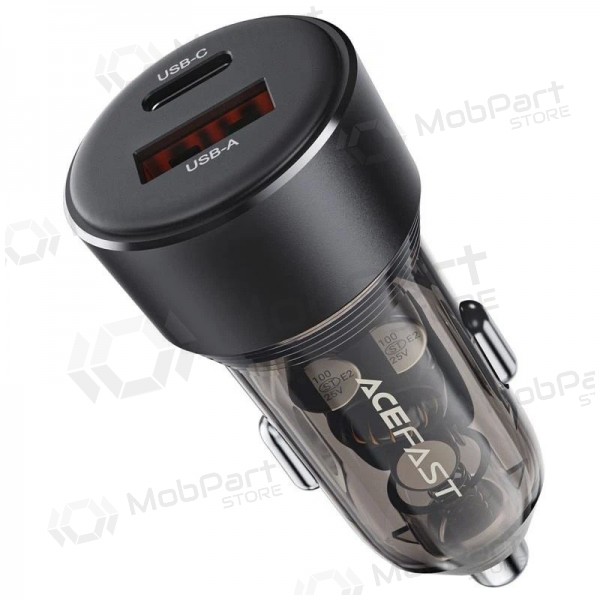 Autolaturi Acefast B12 60W USB-C/USB-A musta