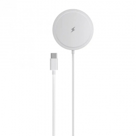 MagSafe langaton laturi Blue Star Charing Pad 15 W USB-C-kaapelilla, valkoinen