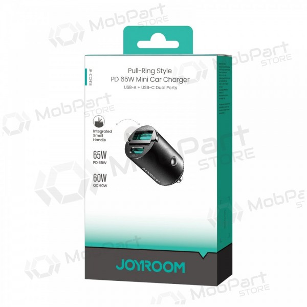 Autolaturi Joyroom JR-CCN18 65 W USB-C + USB-A musta