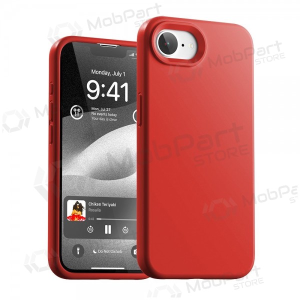 Apple iPhone 16e, 17e kotelo Mercury - Pure Magsafe Silicon Case (punainen)