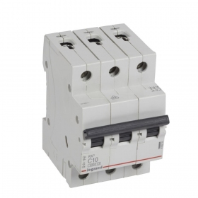 Johdonsuojakatkaisija MCB RX3 Legrand 419233 (10A, 3P, 230V, 6kA)