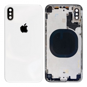 Apple iPhone X takaakkukansi (hopea) (käytetty grade C, alkuperäinen)