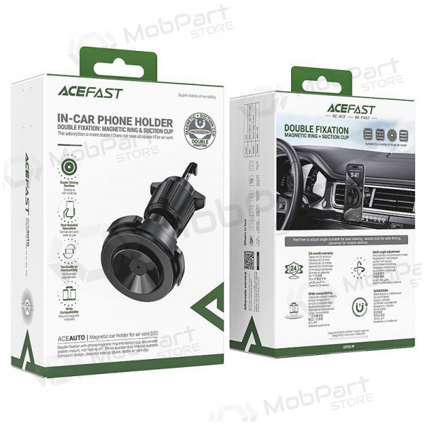 Auton matkapuhelinpidike Acefast D22 (air vent) musta