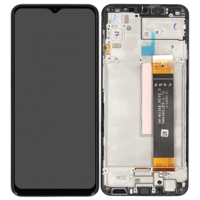 Samsung Galaxy M23 näyttö (musta) (kehyksellä) (alkuperäinen)