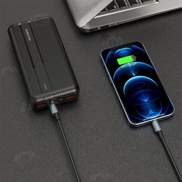 Ulkoinen paristo Power Bank Borofone BJ9A Type-C PD+Quick Charge 3.0 (3A) 20000mAh valkoinen