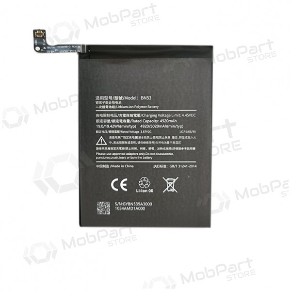 XIAOMI Redmi Note 9 Pro Max -akku (5020 mAh)