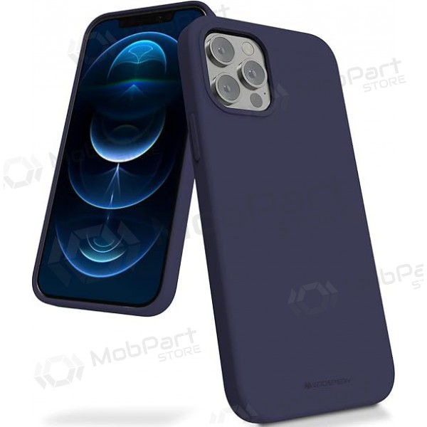 Apple iPhone 11 Pro Max kotelo Mercury - Silicone Case (tummansininen)