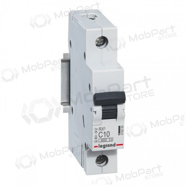 Johdonsuojakatkaisija MCB RX3 Legrand 419200 (10A, 1P, 230V, 6kA)