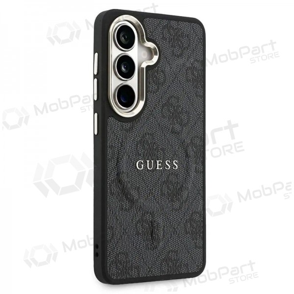 Samsung Galaxy S26 kotelo - Guess PU Leather 4G Gold Frame Magnetic (musta)