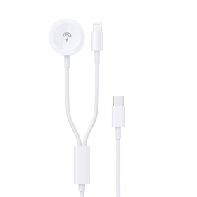 USB-C-kaapeli Dudao A12MAX-2in1 USB-C–iWatch / Lightning 1,2 m