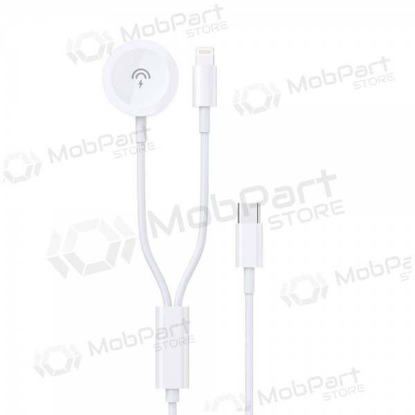 USB-C-kaapeli Dudao A12MAX-2in1 USB-C–iWatch / Lightning 1,2 m