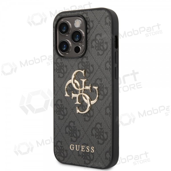 Apple iPhone 14 Pro kotelo - Guess PU 4G Metal Logo (harmaa)
