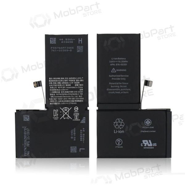 Apple iPhone X paristo / akku (2716mAh) (käytetty grade A, alkuperäinen)