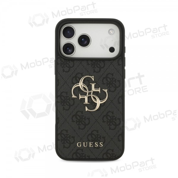 Apple iPhone 18 Pro kotelo - Guess PU 4G Metal Logo (harmaa)