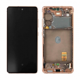 Samsung G780F Galaxy S20 FE näyttö (Cloud Orange) (kehyksellä) (service pack) (alkuperäinen)