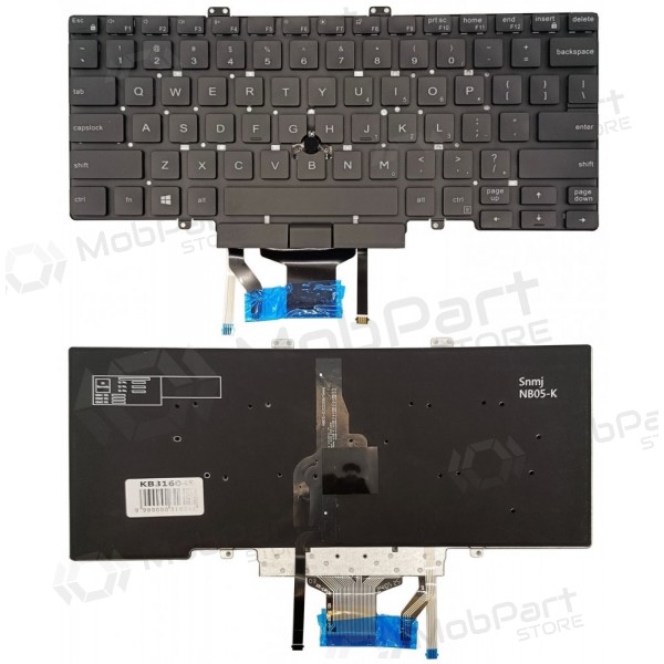 Näppäimistö DELL Latitude 5400,kanssa „trackpoint“ Näppäimistö DELL Latitude 5400,kanssa „trackpoint“