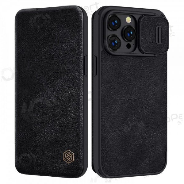 Apple iPhone 14 Pro Max suojakotelo „Nillkin Leather“ (musta) Apple iPhone 14 Pro Max suojakotelo „Nillkin Leather“ (musta)