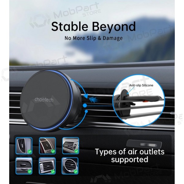 Automobilinis laikiklis-laturi Choetech T205-F MagSafe 15W musta