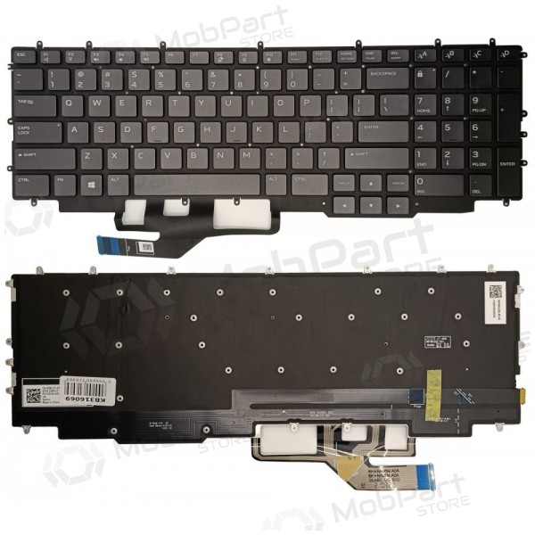 Näppäimistö DELL G7 17 7700,kanssa spalvotu pašvietimu, US Näppäimistö DELL G7 17 7700,kanssa spalvotu pašvietimu, US