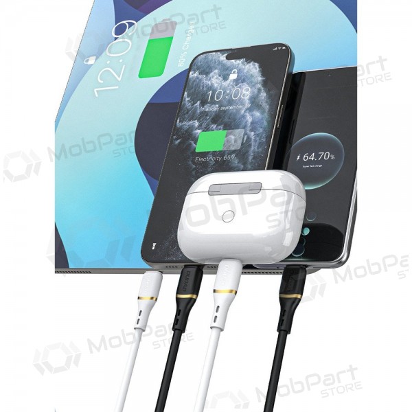 USB-C-kaapeli Dudao L25C USB-C–USB-C 1 m 60 W musta