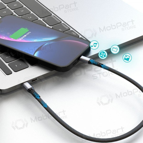 Lightning-kaapeli Dudao L10P USB-C–Lightning 0.23 m 20 W musta