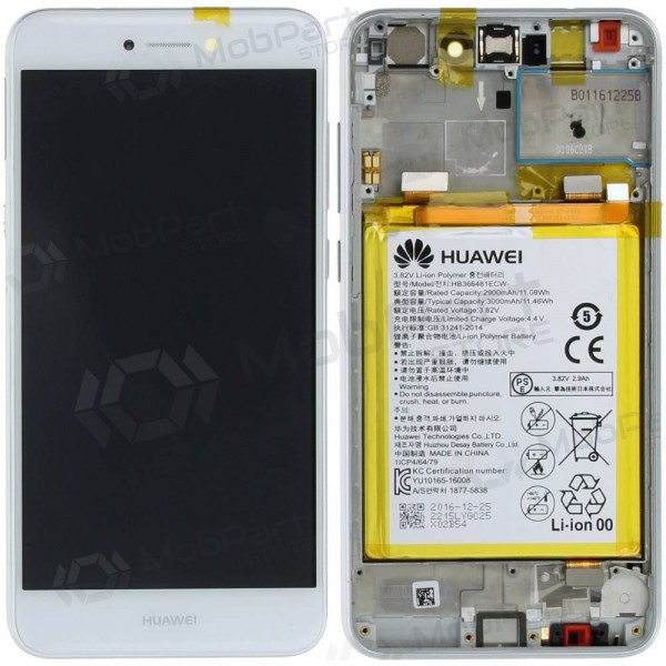 Huawei P8 Lite 2017 / P9 Lite 2017 / Honor 8 Lite näyttö (valkoinen) (kehyksellä ja paristo) (service pack) (alkuperäinen) Huawei P8 Lite 2017 / P9 Lite 2017 / Honor 8 Lite näyttö (valkoinen) (kehyksellä ja paristo) (service pack) (alkuperäinen)